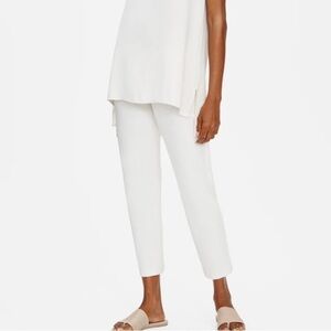 PETER O. MAHLER White Capri Straight Leg Pants
